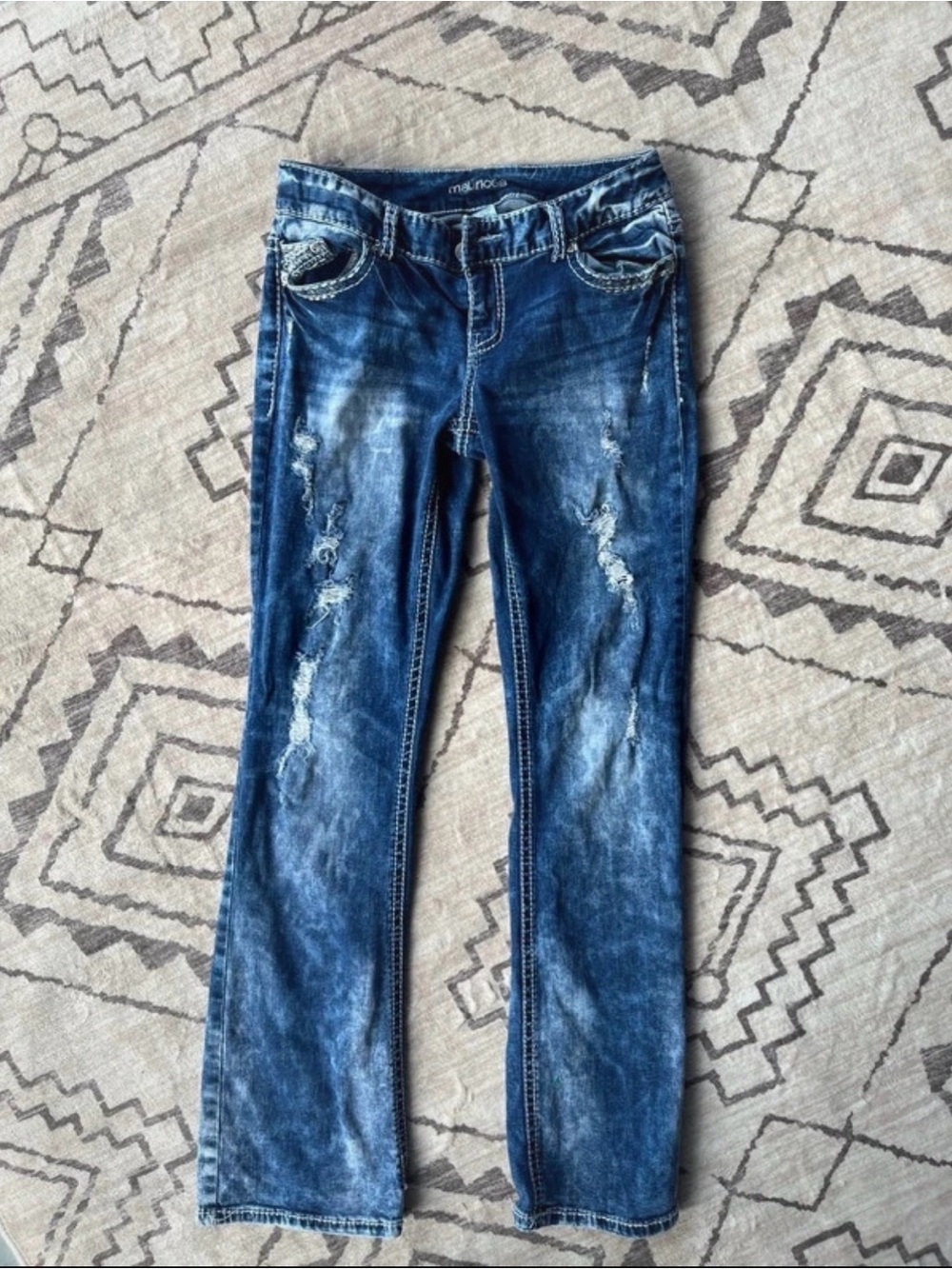 Blue Distressed Women’s Jeans